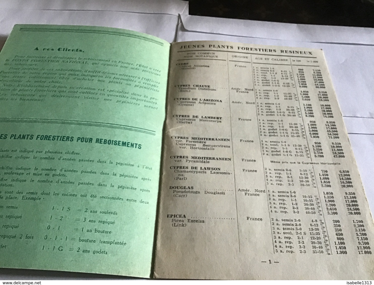 Pépinière Forestière Levavasseur Fils Calvados Ussy 1955 Plusieurs Pages 12 Pages Arbres Fruitiers C’est Ce Que J’ai - Agriculture