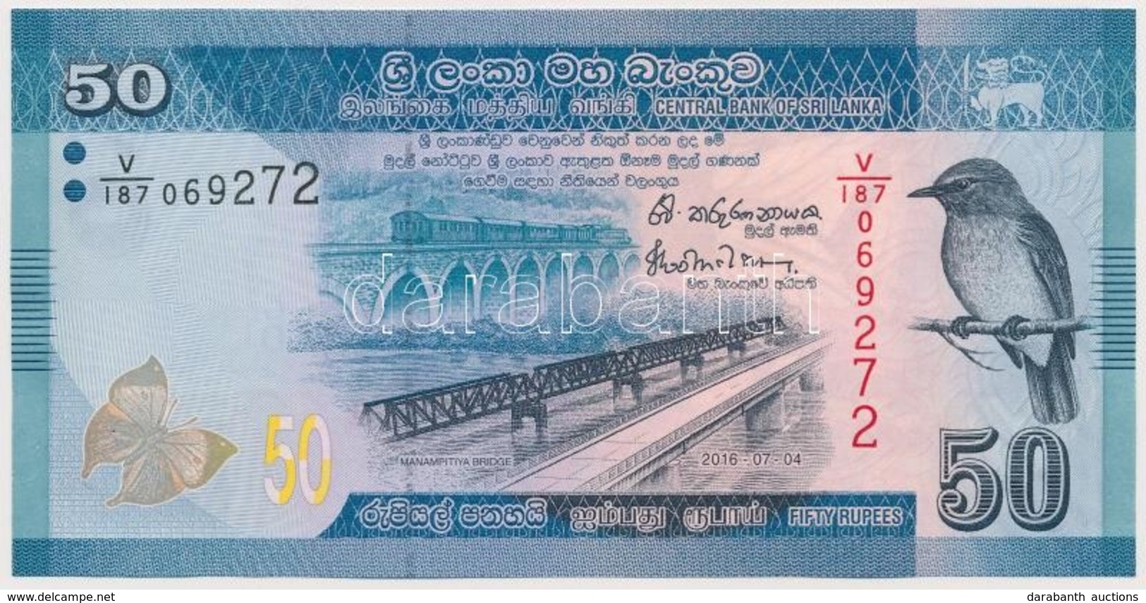 Srí Lanka 2016. 50R T:I
Sri Lanka 2016. 50 Rupees C:UNC - Unclassified