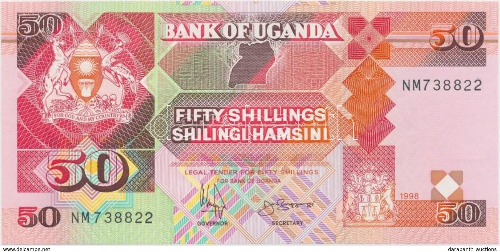 Uganda 1998. 50Sh T:I
Uganda 1998. 50 Shilingi C:UNC - Sin Clasificación