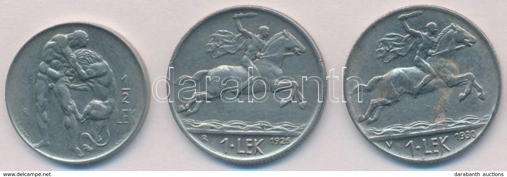 Albánia 1926R 1/2L Ni + 1L Ni + 1930V 1L Ni T:2,2-
Albania 1926R 1/2 Lek Ni + 1 Lek Ni + 1930V 1 Lek Ni C:XF,VF - Sin Clasificación