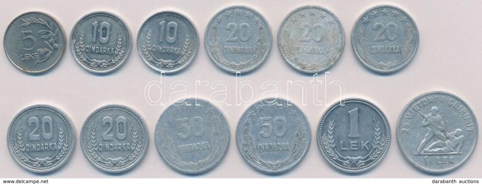 Albánia 1964-1988. 10q - 5L (12x) T:2,2-
Albania 1964-1988. 10 Qindarka - 5 Leke (12x) C:XF,VF - Non Classés