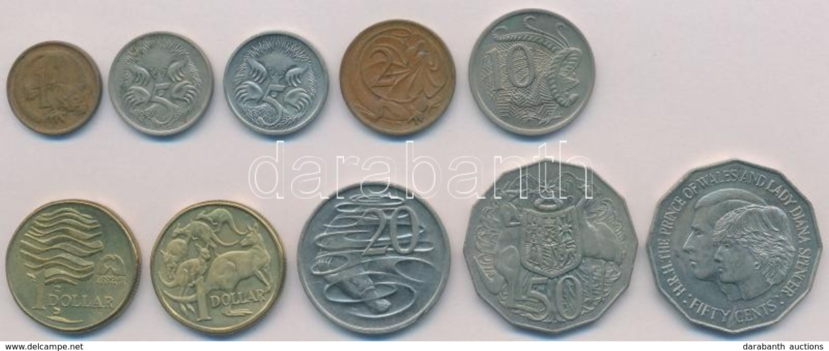 Ausztrália 1966-1993. 1c-1$ (10xklf) T:1-,2
Australia 1966-1993. 1 Cent - 1 Dollar (10xdiff) C:AU,XF - Non Classés