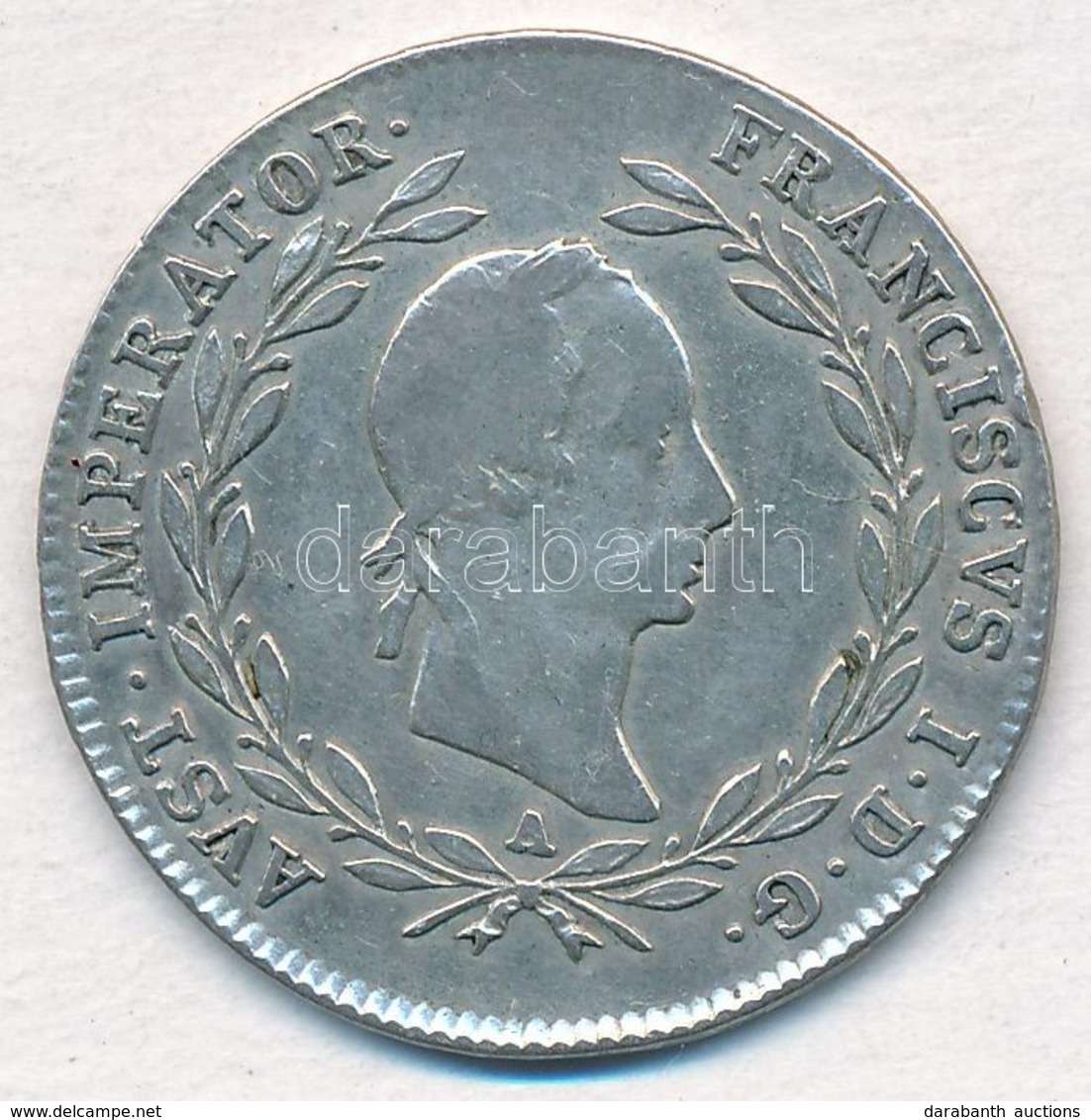 Ausztria 1829A 20kr Ag 'I. Ferenc' T:2- Ph.
Austria 1829A 20 Kreuzer Ag 'Franz I' C:VF Edge Error - Unclassified