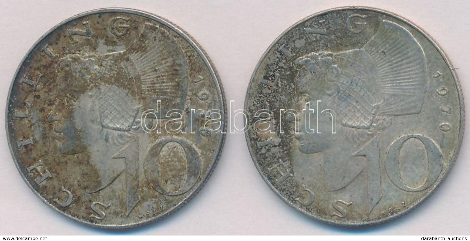 Ausztria 1970. 10Sch Ag (2x) T:2 Patina
Austria 1970. 10 Schilling Ag (2x) C:XF Patina - Unclassified