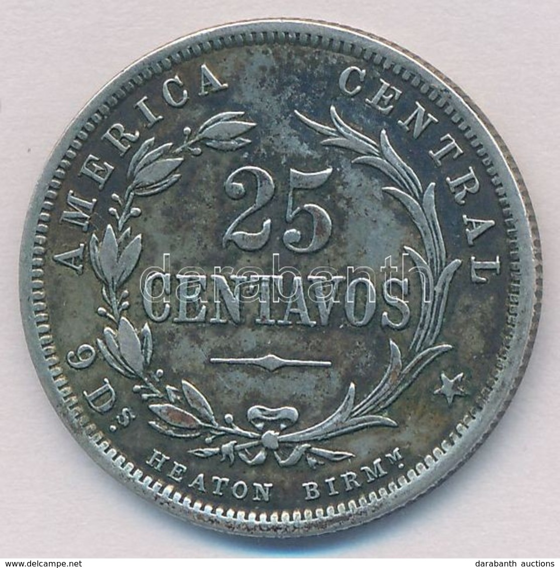 Costa Rica 1893. 25c Ag 'HEATON' T:2 Patina
Costa Rica 1893. 25 Centavos Ag 'HEATON' C:XF Patina
Krause KM#130 - Non Classés