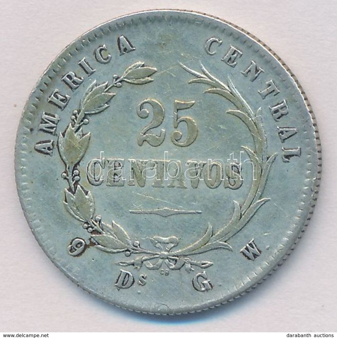 Costa Rica 1887GW 25c Ag T:2,2-
Costa Rica 1887GW 25 Centavos Ag C:XF,VF - Unclassified