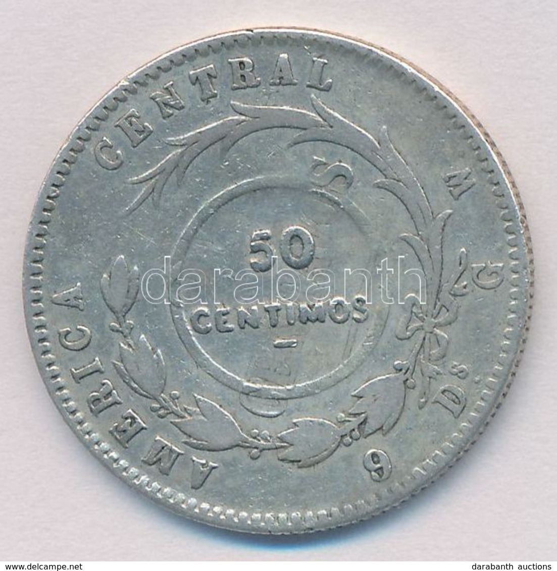 Costa Rica 1923. (1886) 50c Ag Ellenjegyes érme T:2,2-
Costa Rica 1923. (1886) 50 Centimos Ag Counterstamped Coin C:XF,V - Unclassified
