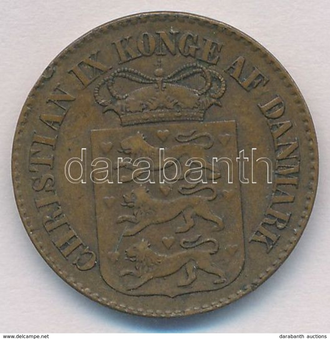 Dán-Nyugat India 1868. 1c Br 'IX. Keresztély' T:2 Kis Ph.
Danish West Indies 1868. 1 Cent Br 'Christian IX' C:XF Small E - Unclassified