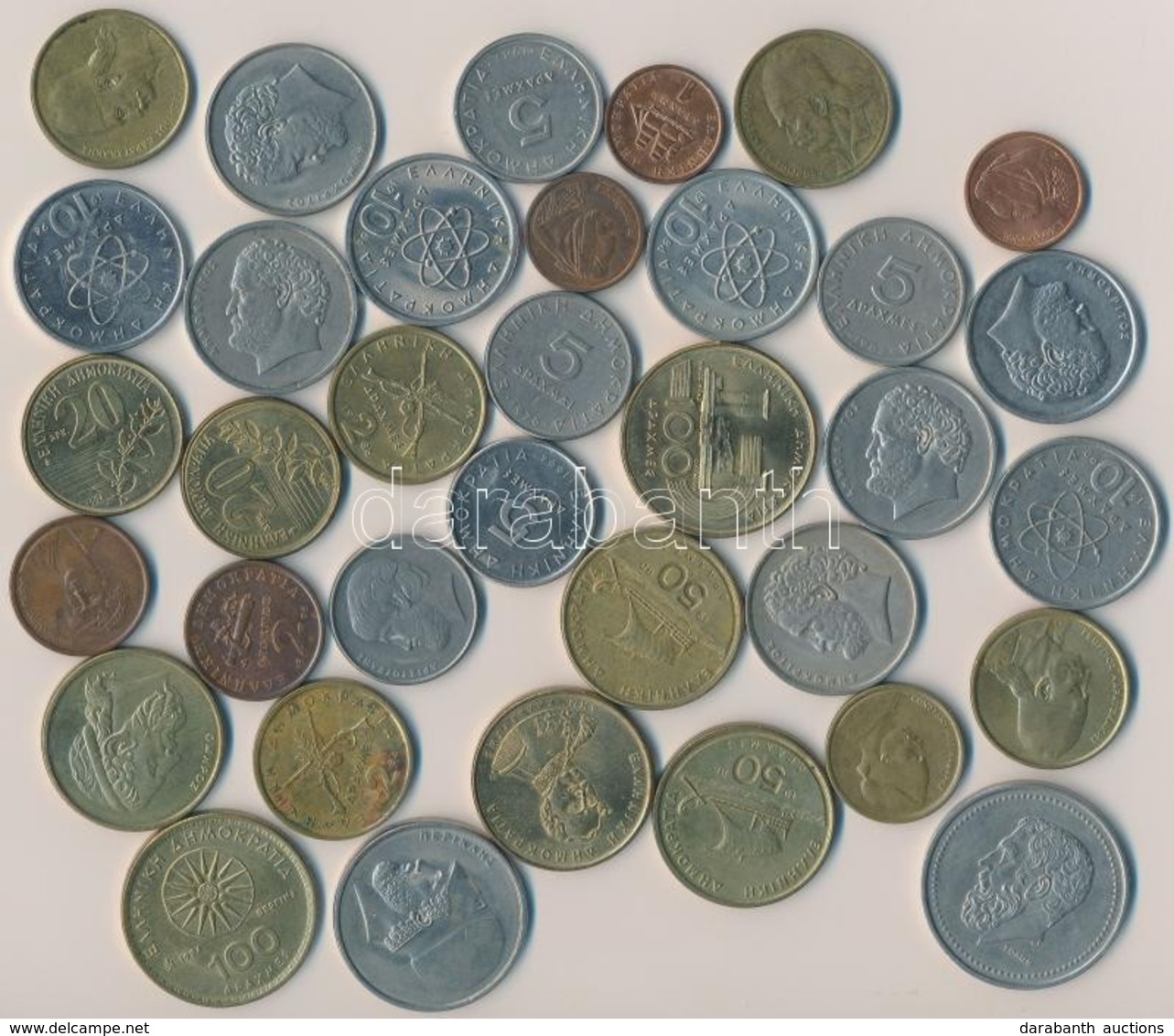 Görögország 35db-os Vegyes érme Tétel T:2,2-
Greece 35pcs Of Mixed Coin Lot C:XF,VF - Unclassified