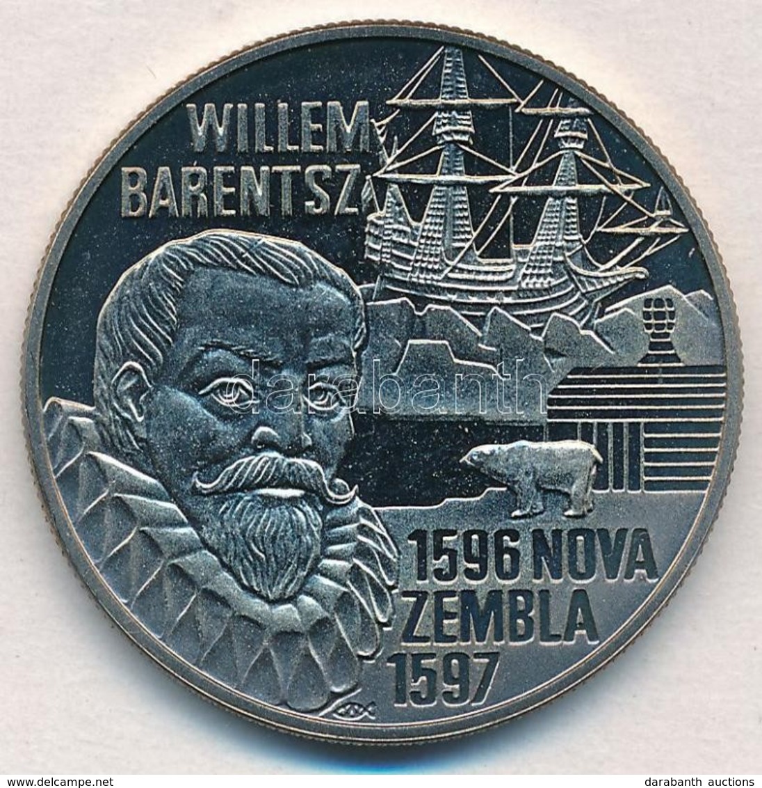 Hollandia 1996. 5E Cu-Ni 'Willem Barentsz' Tanúsítvánnyal T:1 (eredetileg PP)
Netherlands 1996. 5 Euro Cu-Ni 'Willem Bar - Unclassified