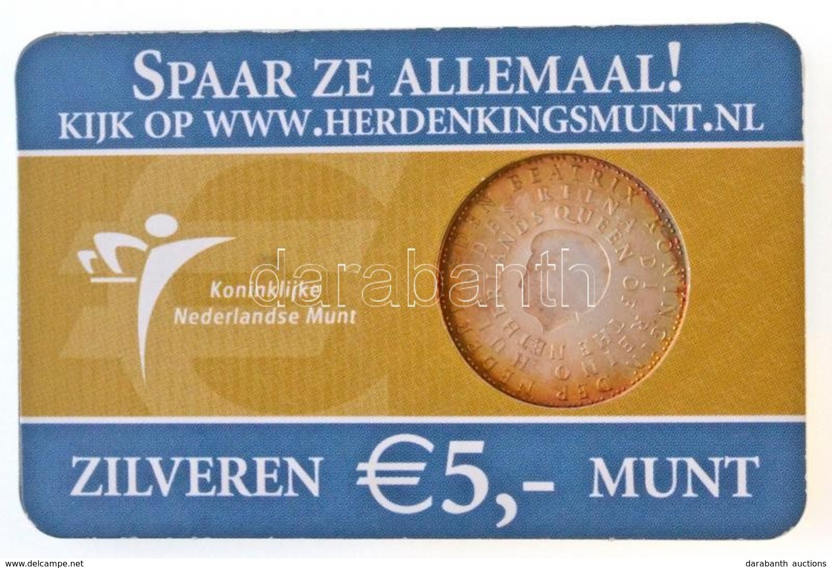 Hollandia 2004. 5E Ag 'A Holland Antillák Gyarmatosításának Vége - 50. évforduló' Karton Díszlapon  T:1 Patina
Netherlan - Non Classés