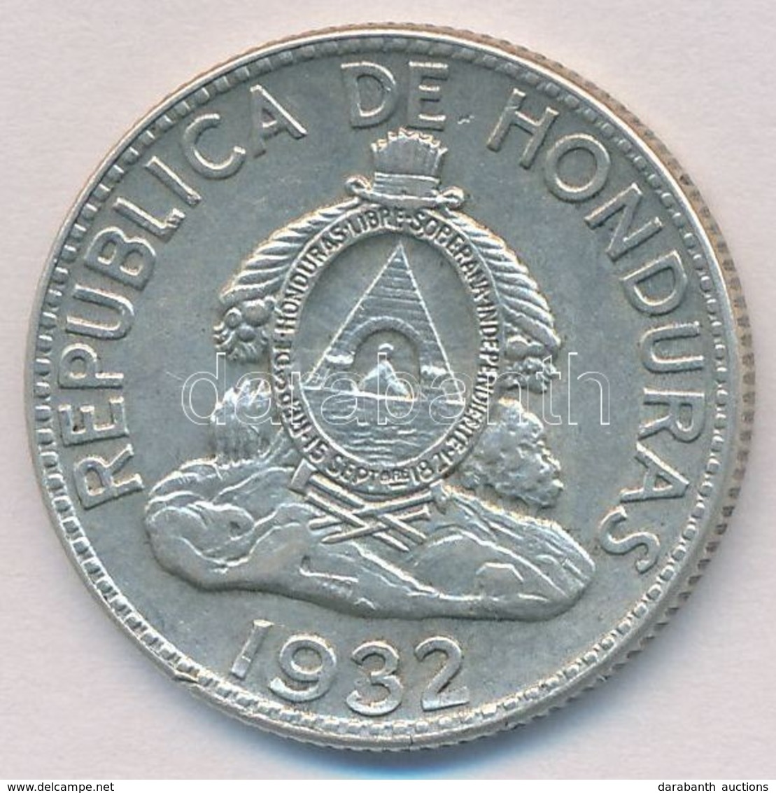 Honduras 1932. 50c Ag T:2
Honduras 1932. 50 Centavos Ag C:XF - Unclassified