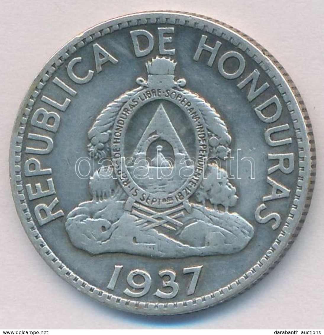 Honduras 1937. 50c Ag T:2,2-
Honduras 1937. 50 Centavos Ag C:XF,VF - Unclassified