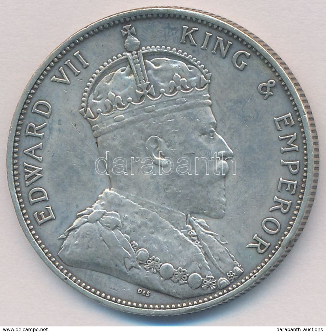 Hongkong 1905. 50c Ag 'VII. Eduárd' T:2
Hong Kong 1905. 50 Cents Ag 'Edward VII' C:XF
Krause KM#15 - Unclassified