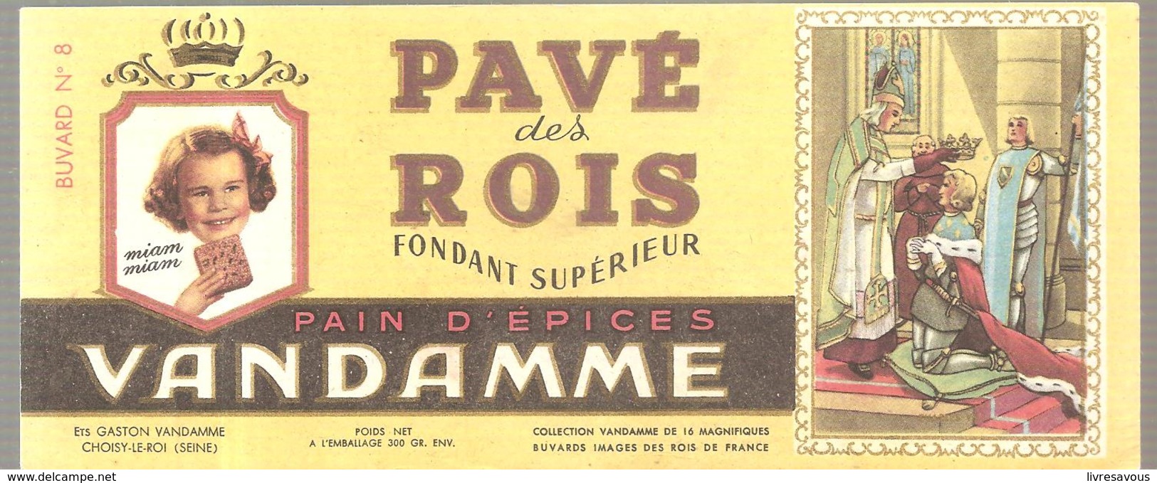 Buvard VANDAMME PAIN D'EPICES PAVE Des ROIS Buvard N°8 - Pan De Especias