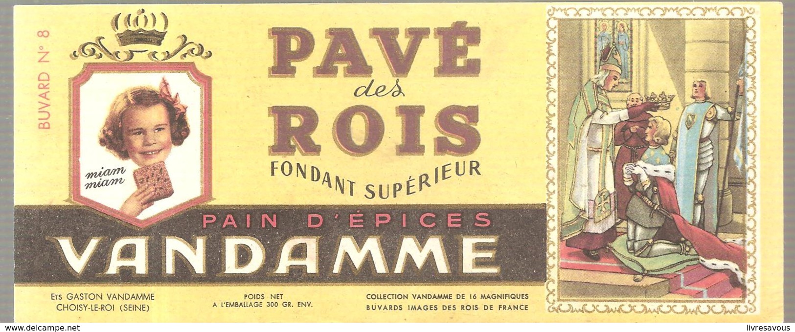 Buvard VANDAMME PAIN D'EPICES PAVE Des ROIS Buvard N°8 - Pain D'épices