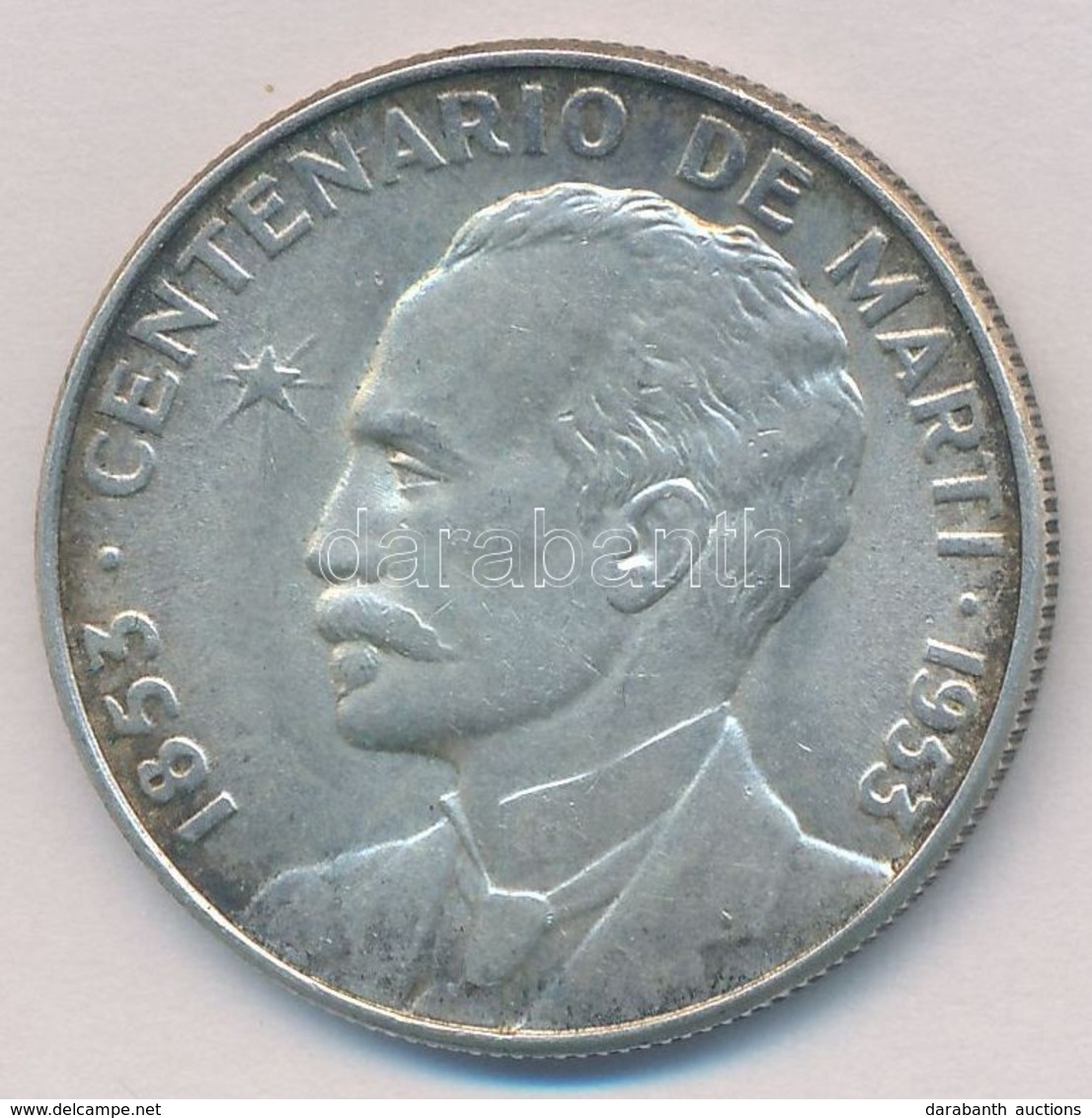 Kuba 1953. 50c Ag 'Jose Marti' T:2
Cuba 1953. 50 Centavos Ag 'Jose Marti C:XF - Sin Clasificación