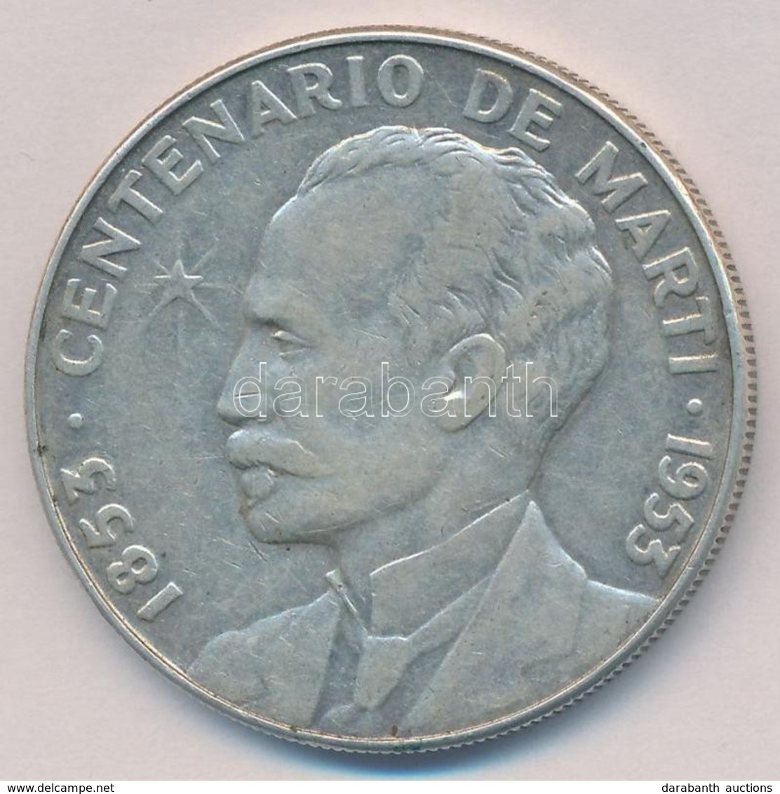 Kuba 1953. 1P Ag 'Jose Marti' T:2
Cuba 1953. 1 Peso Ag 'Jose Marti C:XF
Krause KM#29 - Unclassified