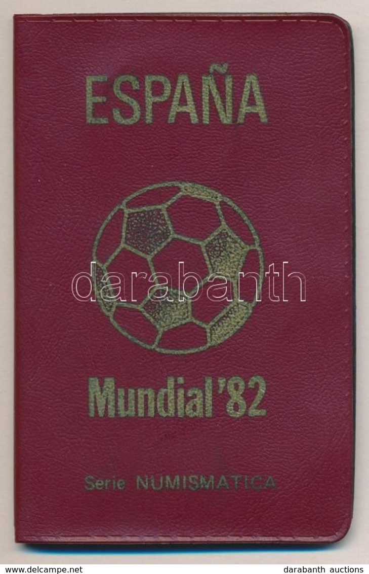 Spanyolország 1980. 'Labdarugó VB 1982' Szett 50c-100P (6xklf) Eredeti Tokban Tanúsítvánnyal T:1 
Spain 1980. 'World Cup - Unclassified