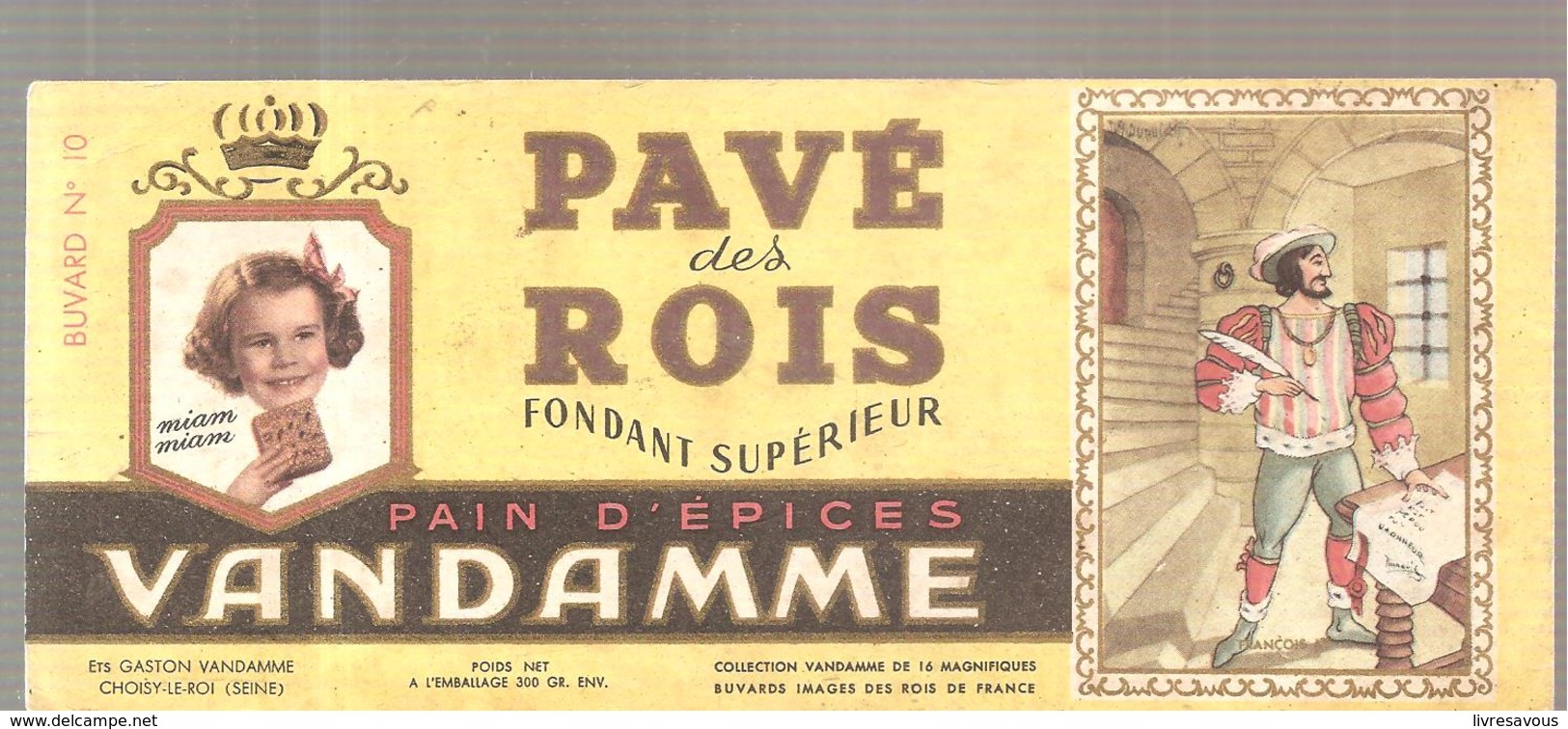 Buvard VANDAMME PAIN D'EPICES PAVE Des ROIS Buvard N°10 - Pain D'épices