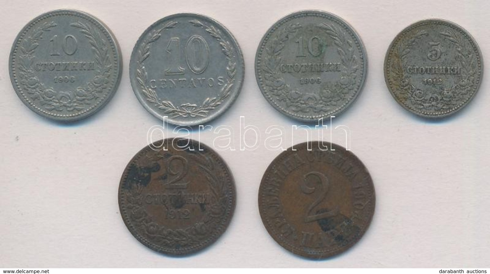 6db-os Vegyes Külföldi Fémpénz Tétel, érdekesebb Darabokkal, Közte Szerbia 1904. 2p Br T:2,2-
6pcs Of Various Metal Coin - Unclassified