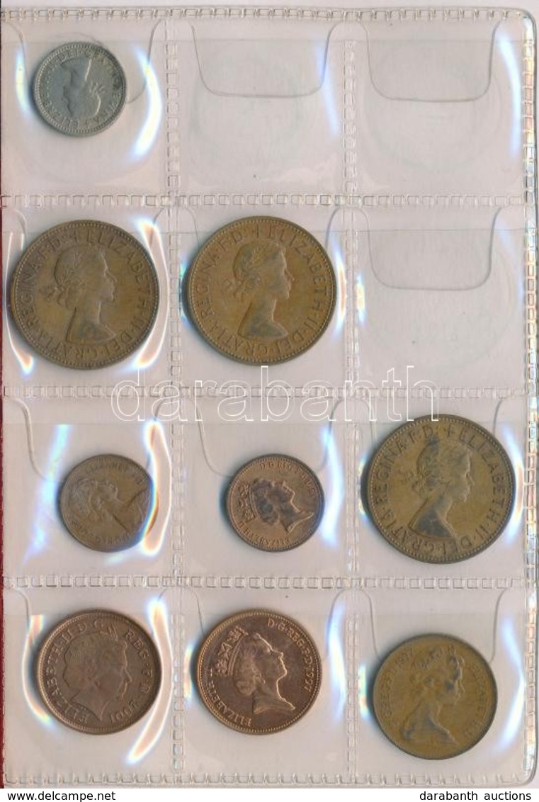 26db-os Brit Fémpénz Tétel Kis Albumban T:2
26pcs Of Various British Metal Coins In Small Album C:XF - Unclassified