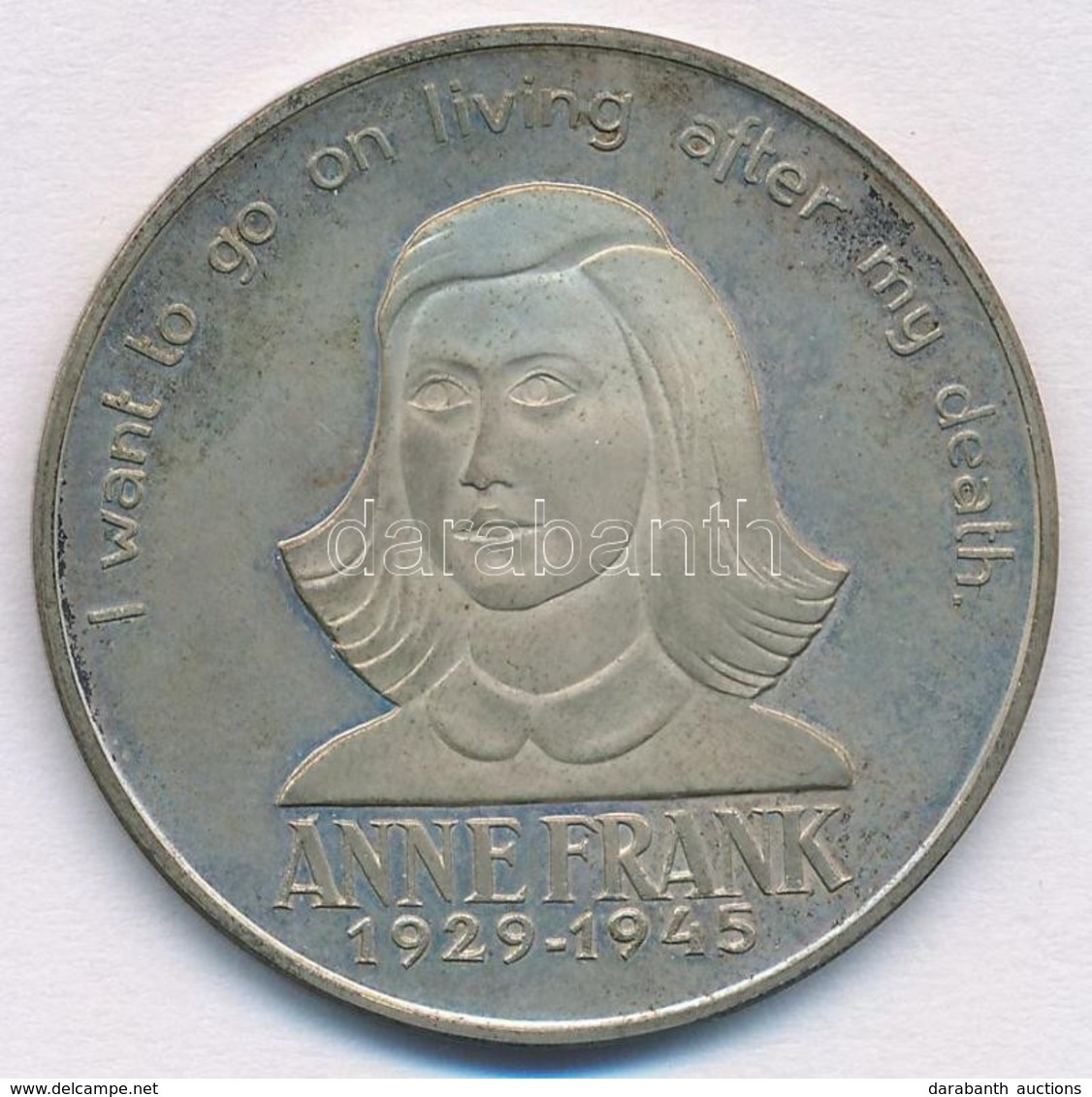 DN 'Anne Frank 1929-1945' Jelzetlen Ag Emlékérem, Eredeti Dísztokban (16,02g/52mm) T:2 Patina
ND 'Anne Frank 1929-1945 - - Sin Clasificación