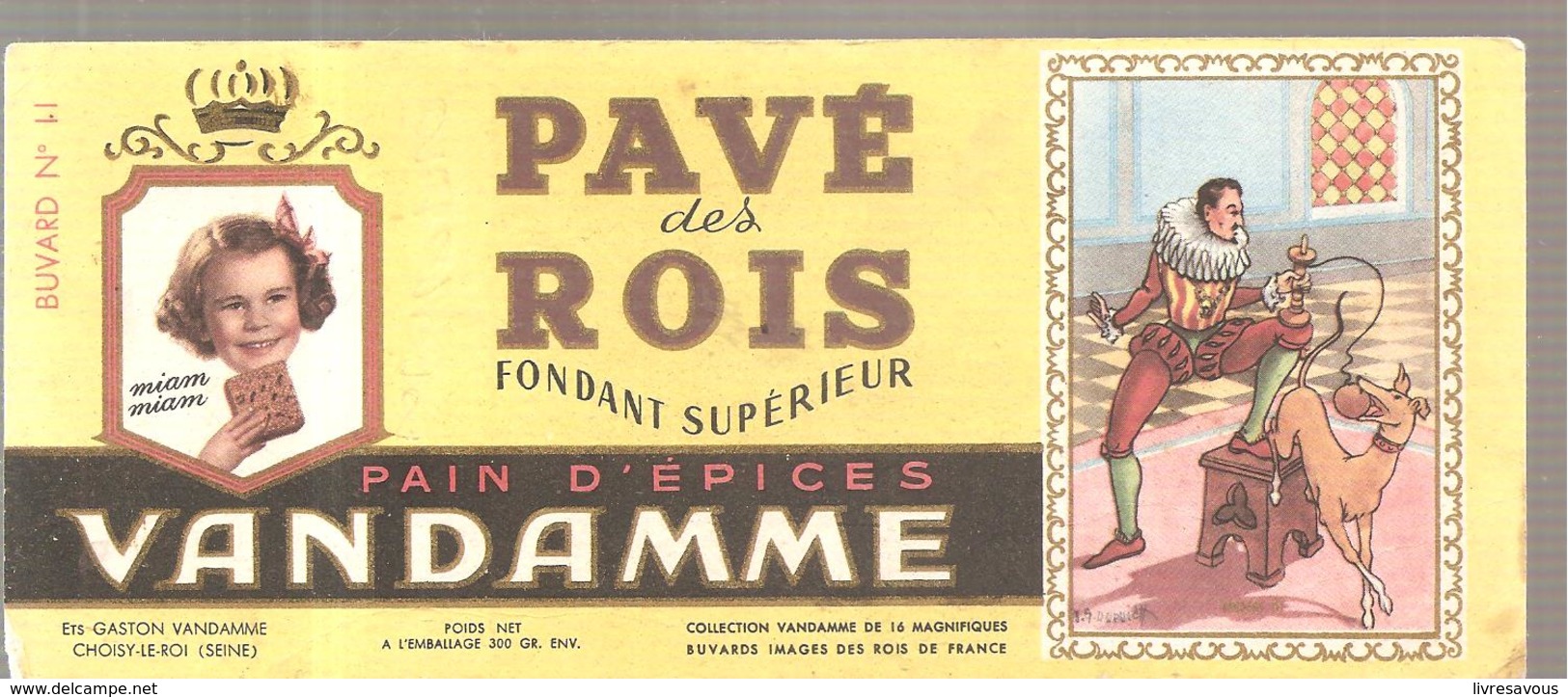 Buvard VANDAMME PAIN D'EPICES PAVE Des ROIS Buvard N°11 - Pain D'épices