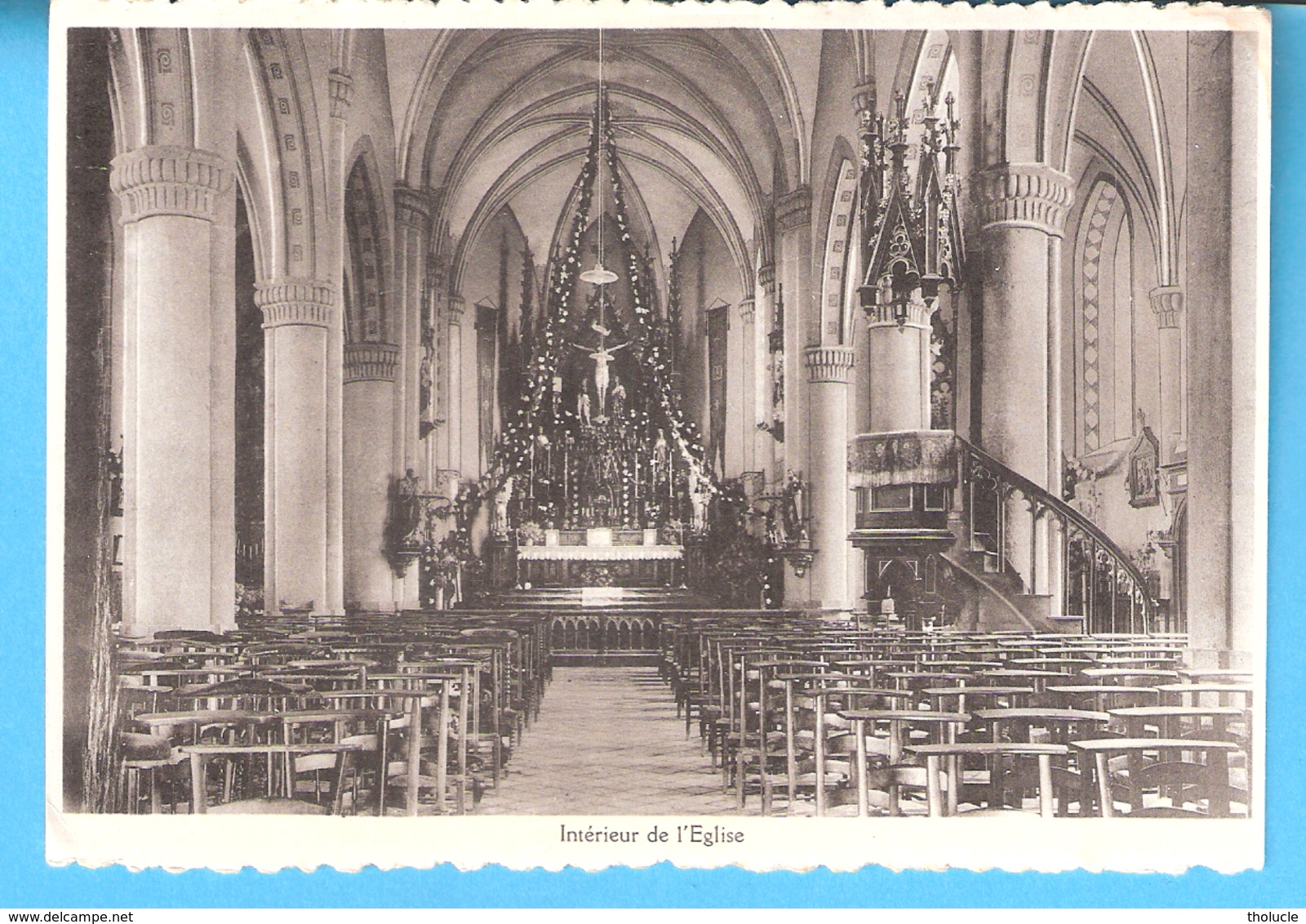 Haut-Fays-(Daverdisse)-Intérieur De L'Eglise Saint-Remacle Lors Du Congrès Eucharistique Du 1er Août 1937-photo Couture, - Daverdisse