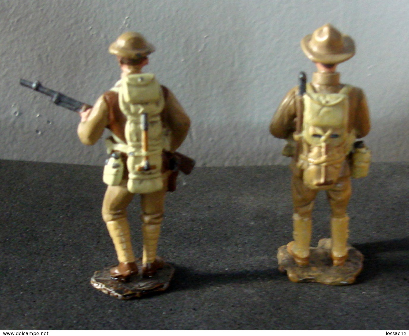 Soldats De Plomb, Armée Des Etats Unies 1918 , 2 Figurines - Soldats De Plomb