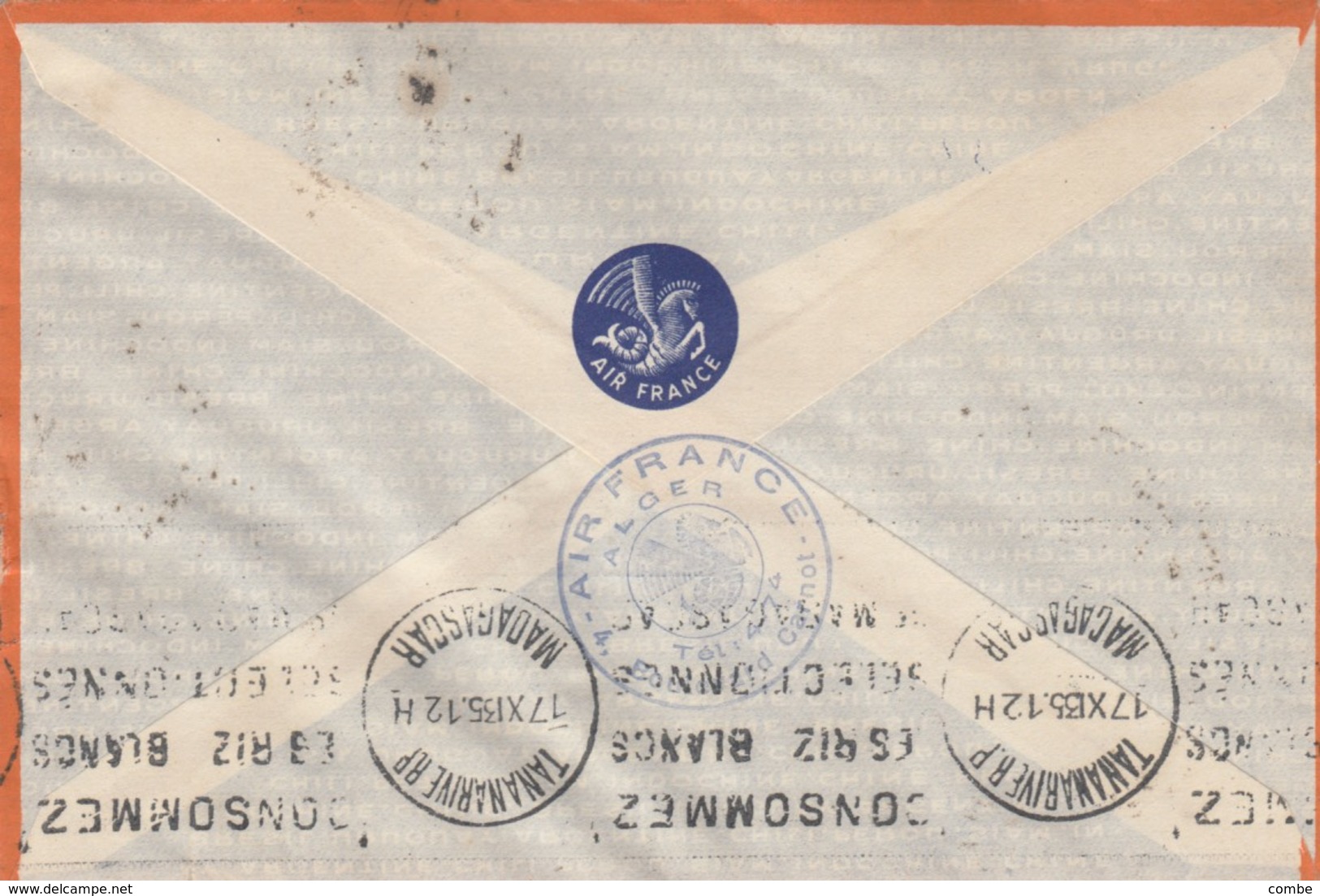 LETTRE. COVER. FIRST FLIGHT FRENCH ALGERIA 1935 - Other & Unclassified