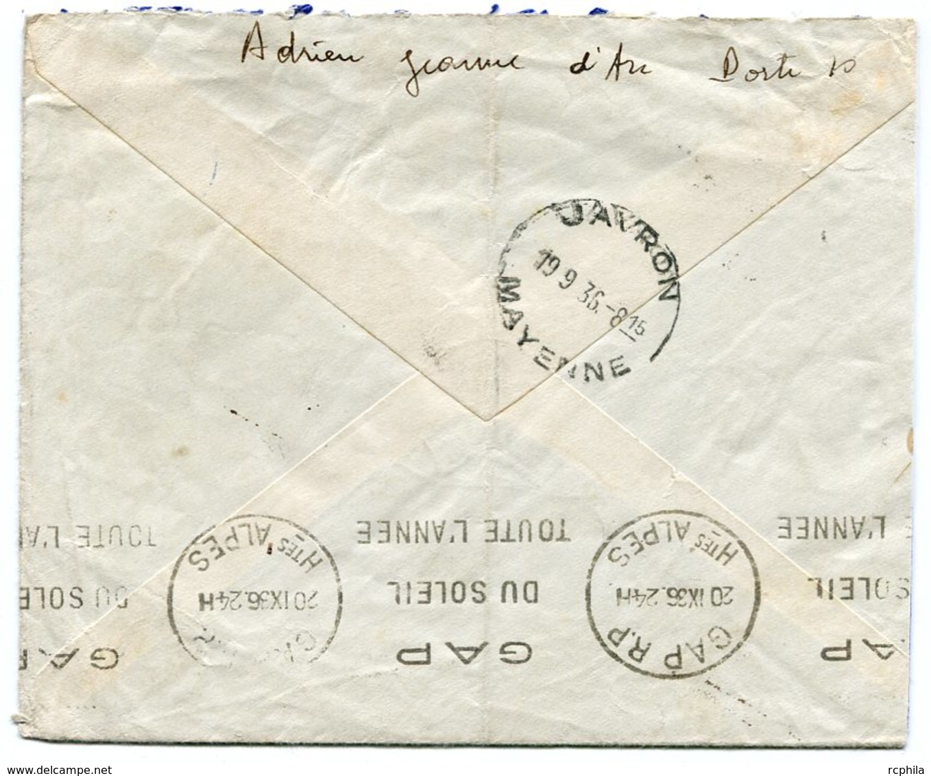 RC 11319 CROISEUR JEANNE D'ARC 1936 ESCALE A TRISTAN DA CUNHA POUR LA FRANCE RARE TB - Poste Navale