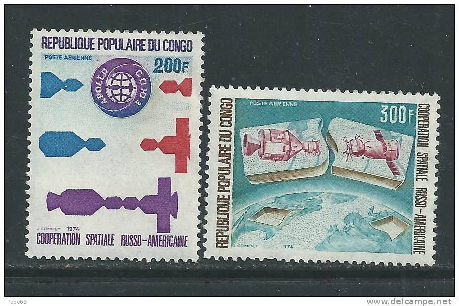 Congo PA N° 189 / 90  X Coopération Spatiale U.S.A.- U.R.S.S., ,la Paire Trace De Charnière Sinon TB - Mint/hinged