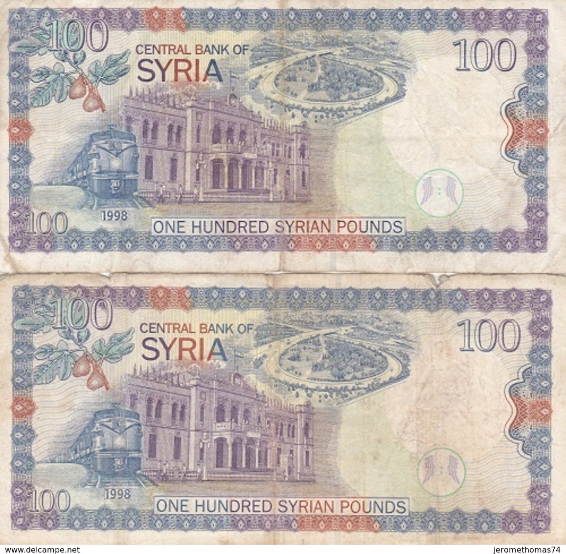 2 Billets De 100 Pounds Syrie - Syrië