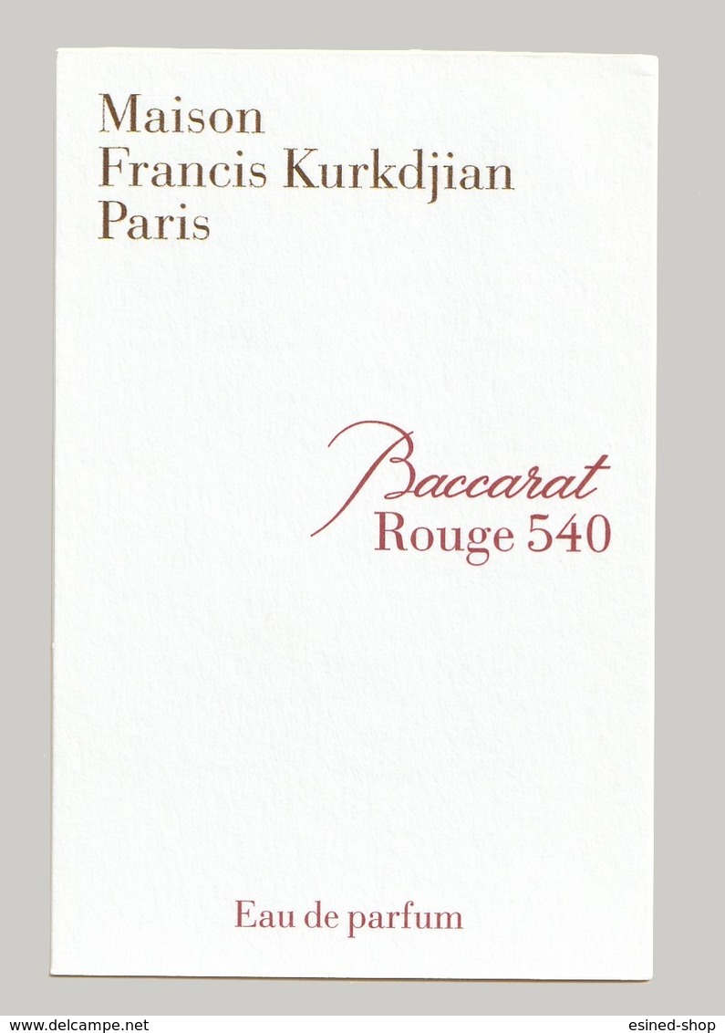 Carte à Parfumer- Perfume Card - Bacarat Rouge 540 De Francis Kurkdjian - Modern (from 1961)