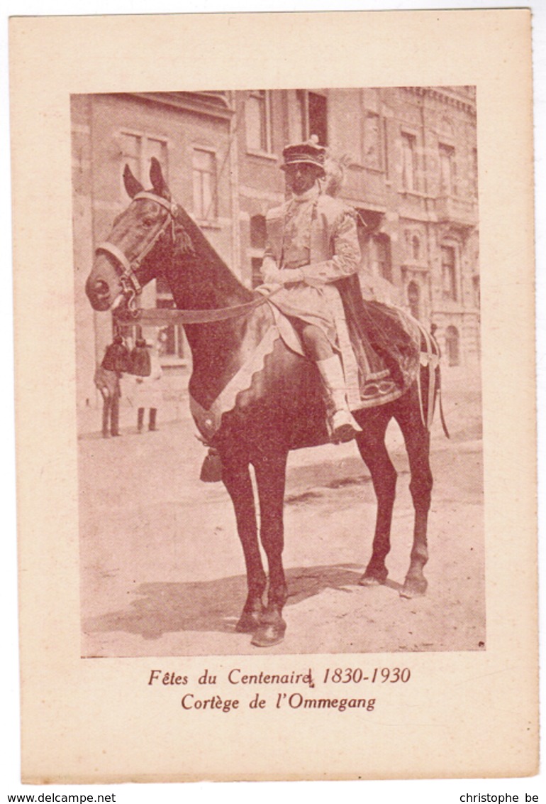 Brussel, Bruxelles, Fêtes Du Centenaire, 1830-1930 Cortege De L'Ommegang (pk52919) - Feesten En Evenementen