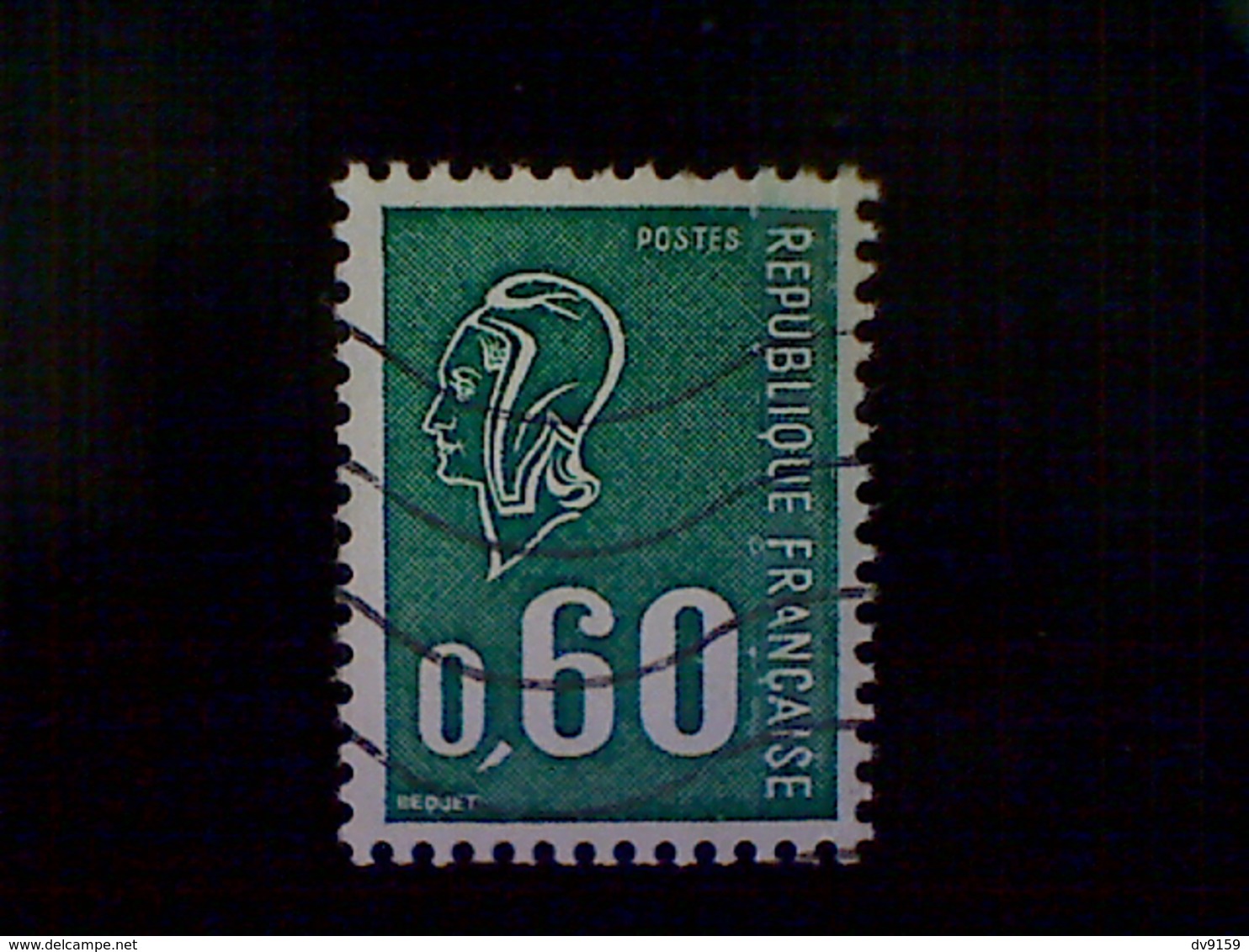 France, Scott #1294, Used (o), 1974, Marianne By Bequet, 60cts, Green - Used Stamps