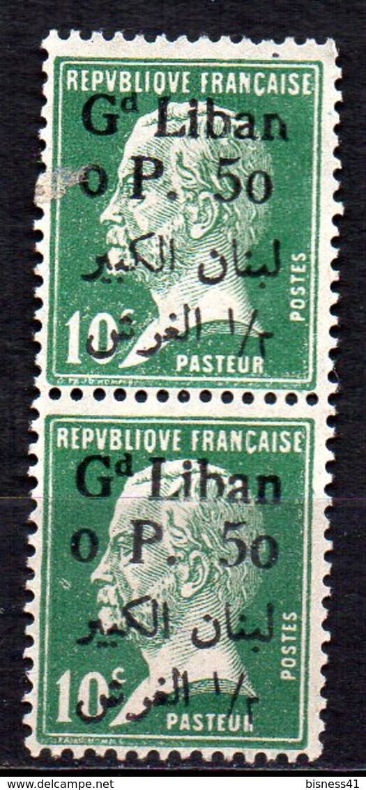 Col11   Grand Liban  Variété N° 24 Paire Neuf Sans Gomme - Unused Stamps