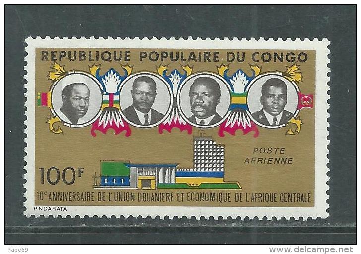 Congo PA N° 195 X 1ème Anniversaire De L'Union Douanière, Trace De Charnière Sinon TB - Ongebruikt
