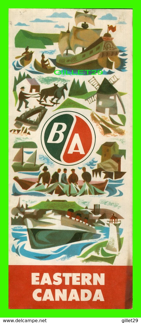 CARTES ROUTIÈRES - EASTERN CANADA DE 1959 - DIMENSION 46 X 76 Cm - - Cartes Routières