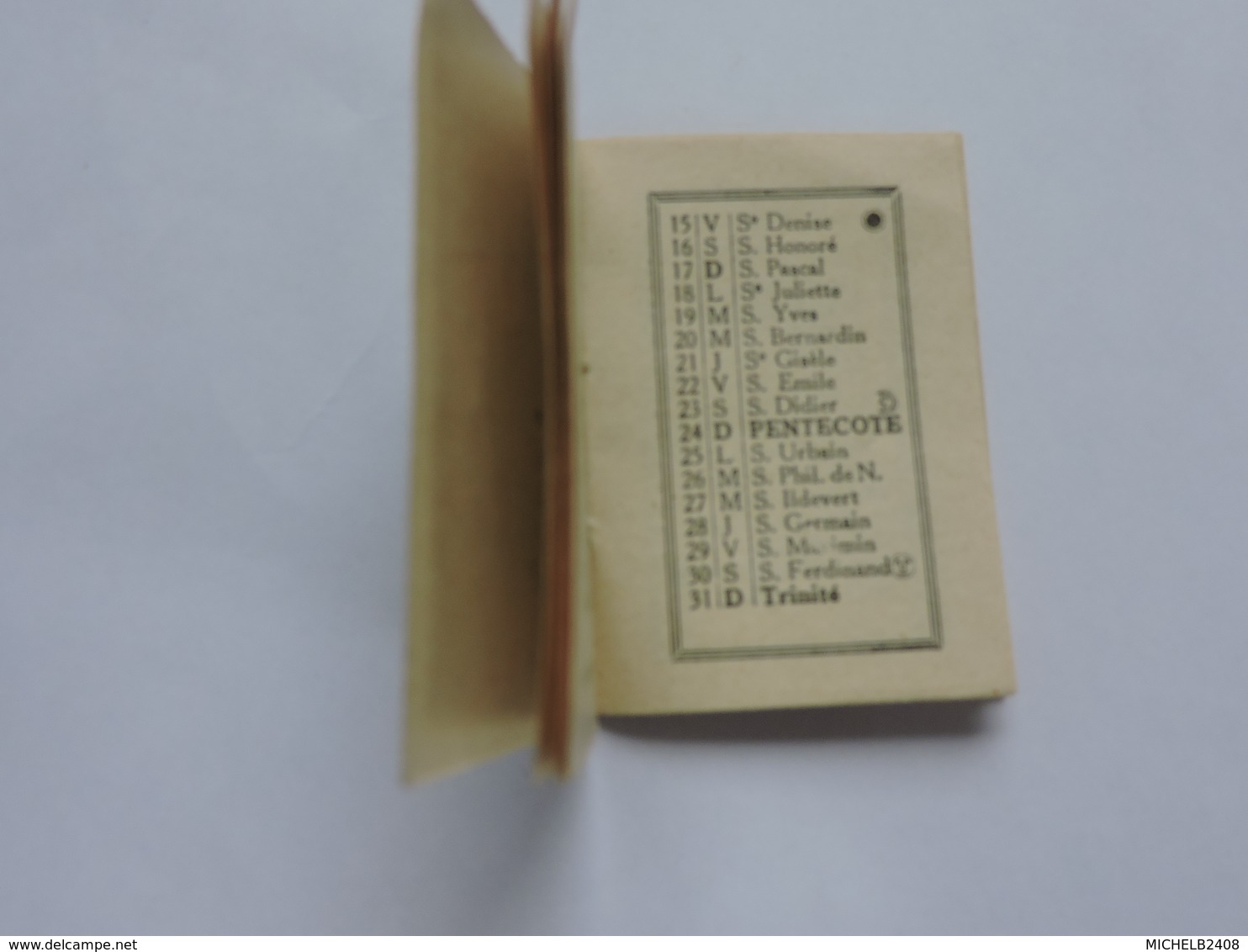 CALENDRIER ANNEE 1942 (Mini Format 5,5 X 4 Cm) - Petit Format : 1941-60