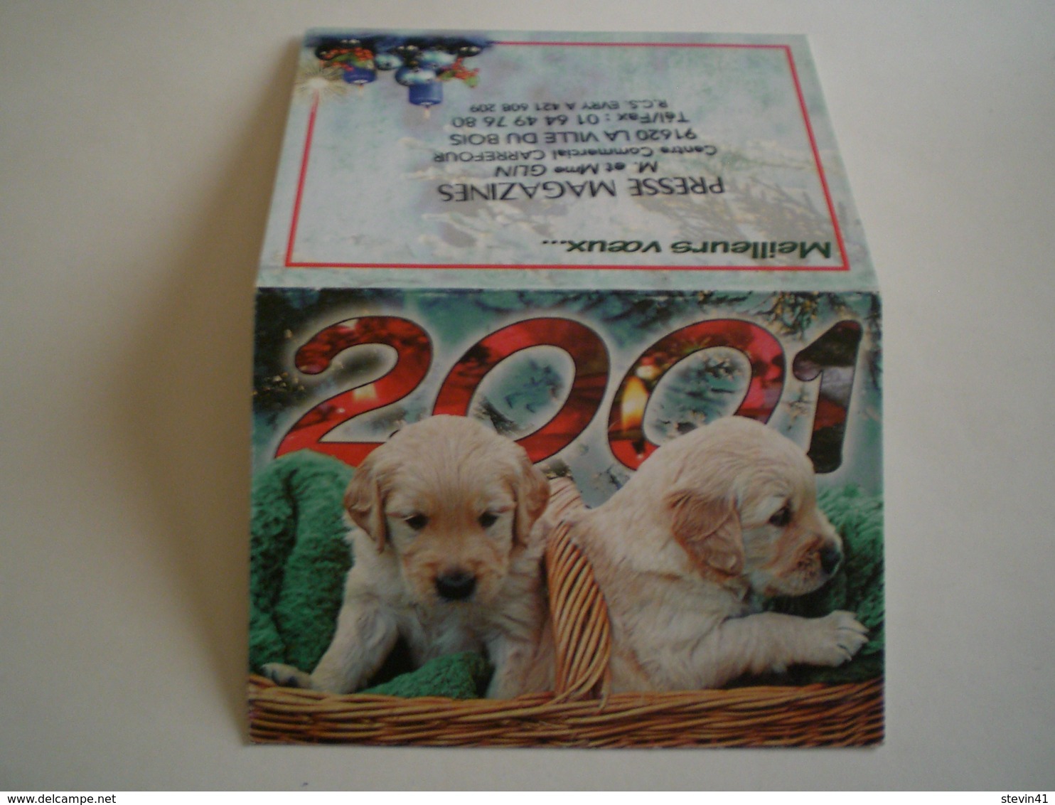 Calendrier De Poche 2001 Chiens ( Petit, Mini, Publicitaire) - Petit Format : 2001-...