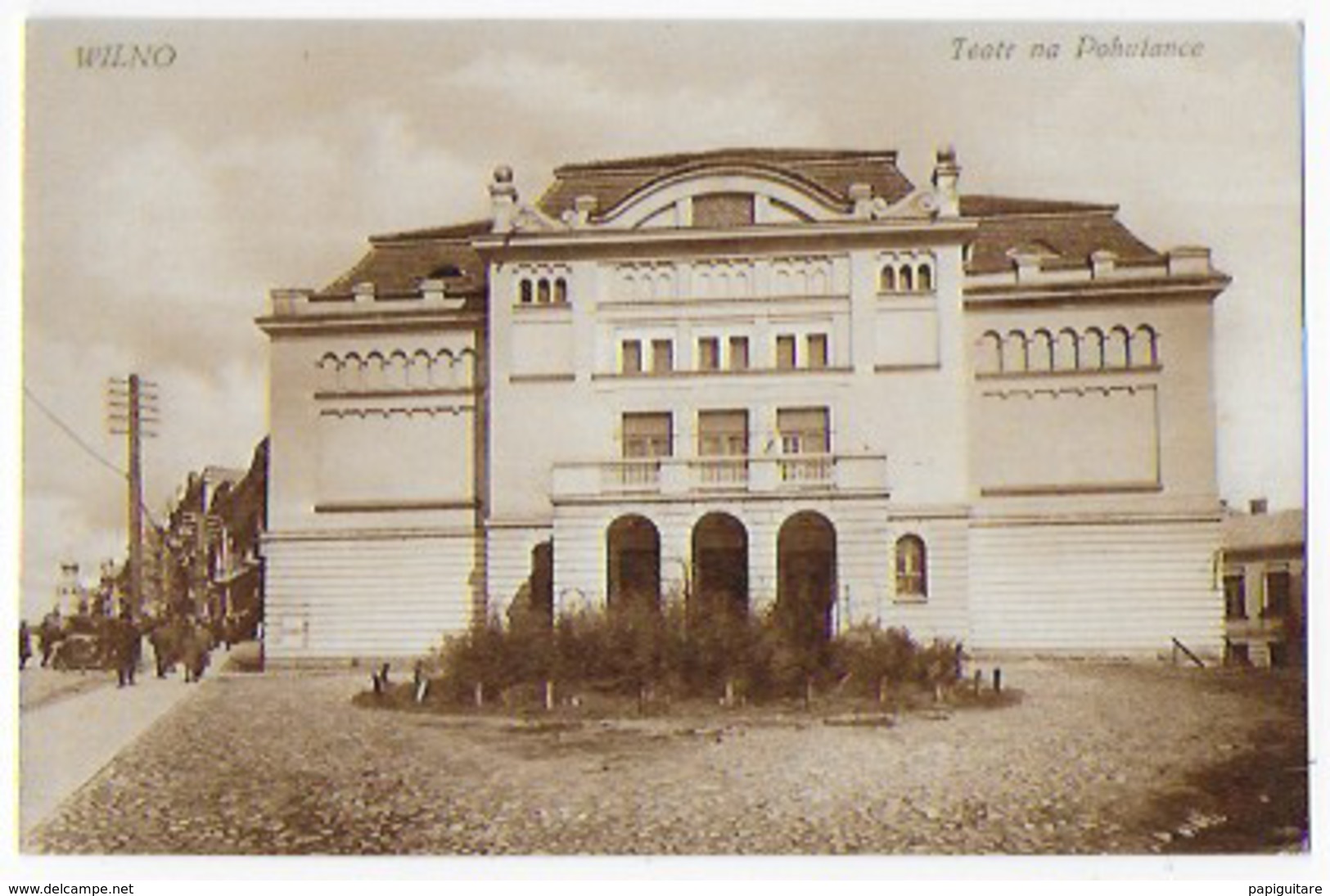 Cpa Bon Etat , Lituanie ,  Tres Propre , Wilno   Teatr  Na Pohulance - Lituanie