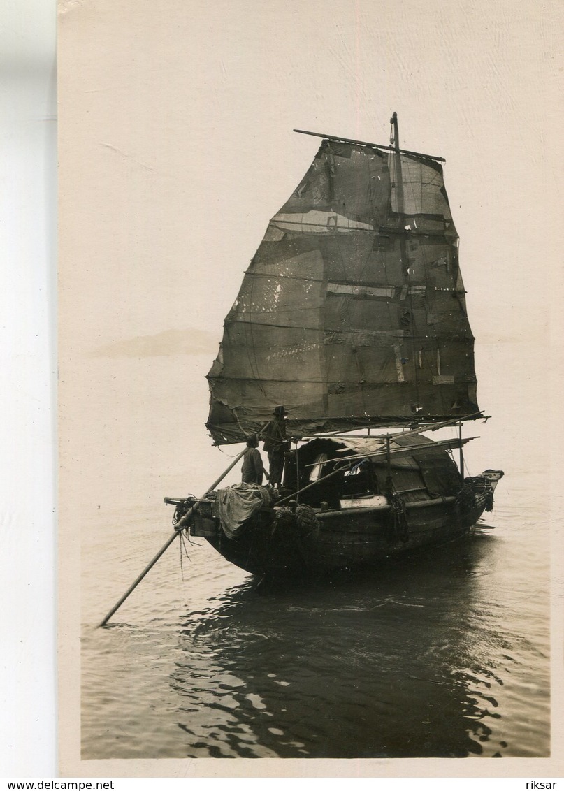 INDOCHINE(SAIGON) CARTE PHOTO(BATEAU DE PECHE) - Viêt-Nam