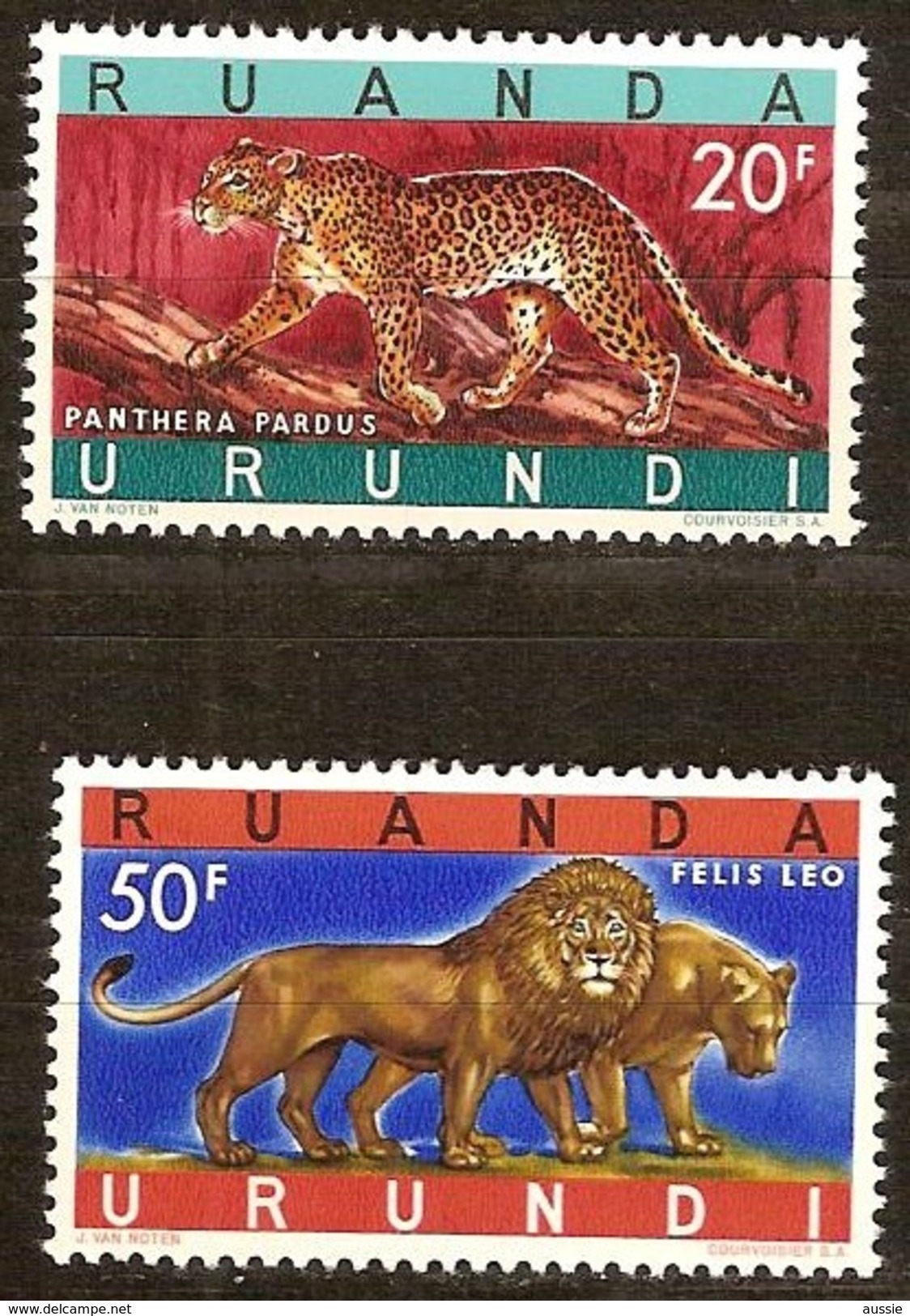 Ruanda-Urundi 1961 OCBn° 216A 216B *** MNH Cote 3 Euro Faune - Neufs