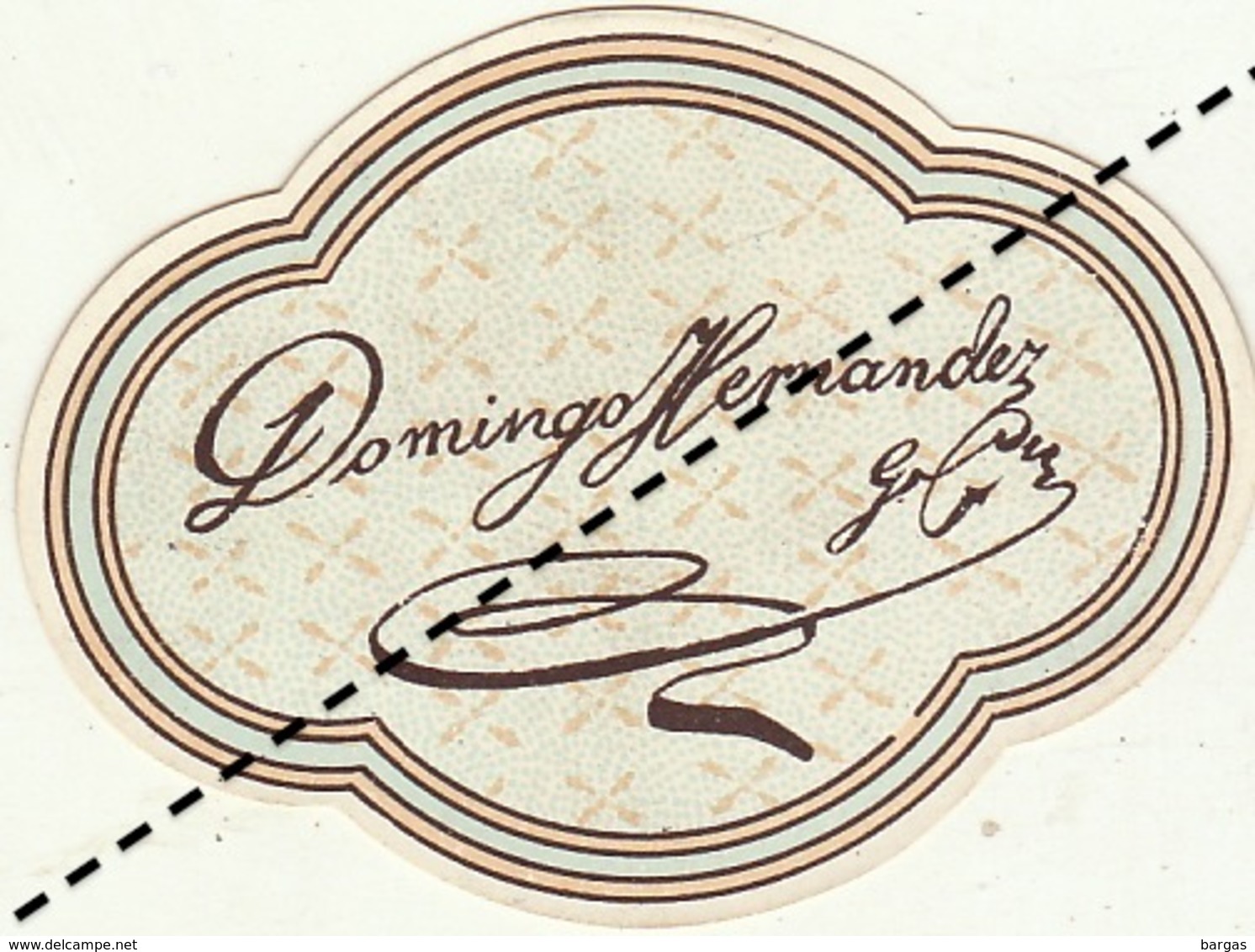 1893-1894 étiquette Boite à Cigare Havane DOMINGO HERNANDEZ - Labels