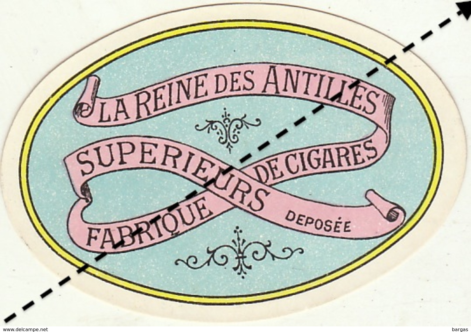 1893-1894 étiquette Boite à Cigare Havane LA REINE DES ANTILLES - Etiquettes