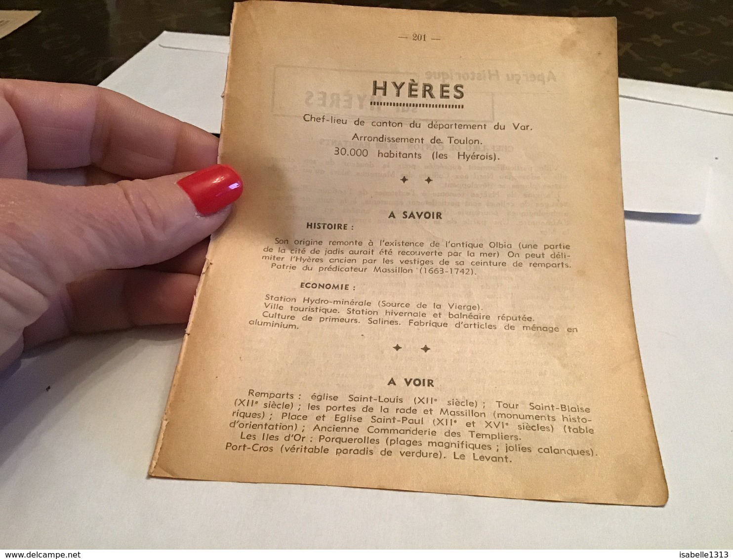 Hyeres  Histoire économie Avoir Aperçu Historique - 1900 – 1949