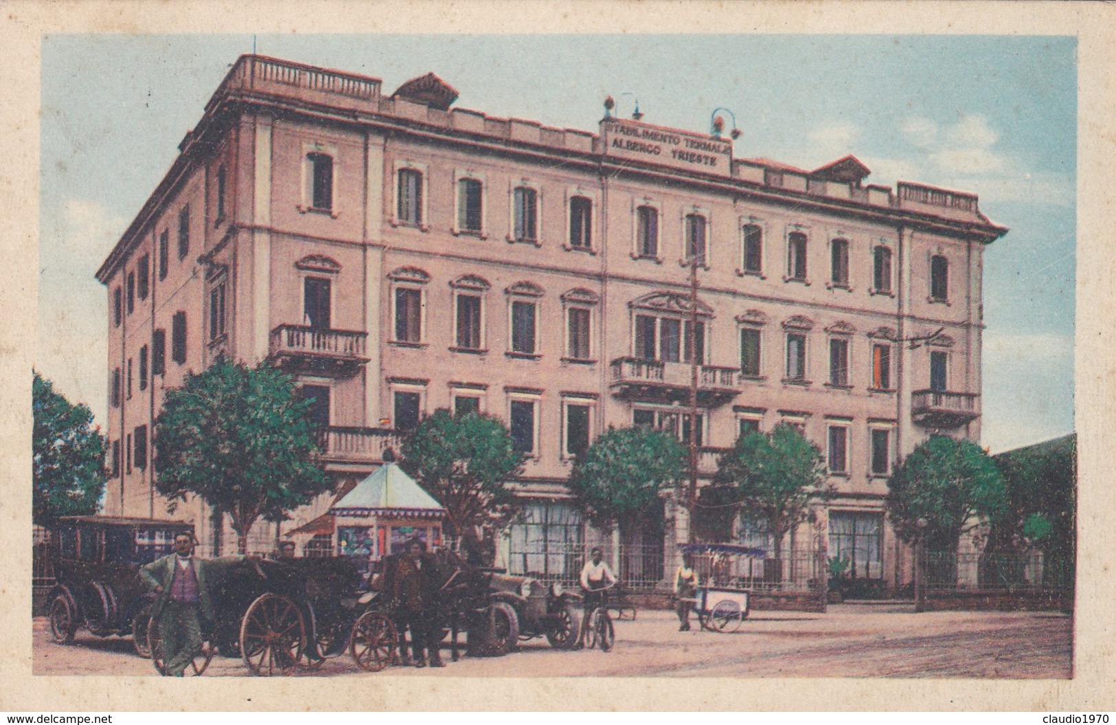 CARTOLINA - POSTCARD - PADOVA - STABILIMENTO TERMALE - ALBERGO TRIESTE - ABANO TERME - Padova (Padua)