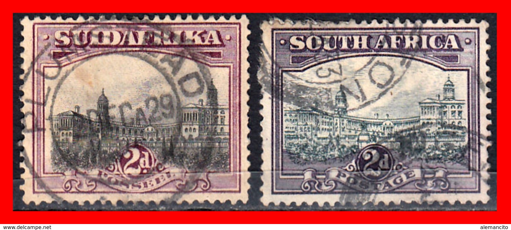 SOUTH AFRICA 2 SELLOS AÑO 1927-28 - Timbres De Service